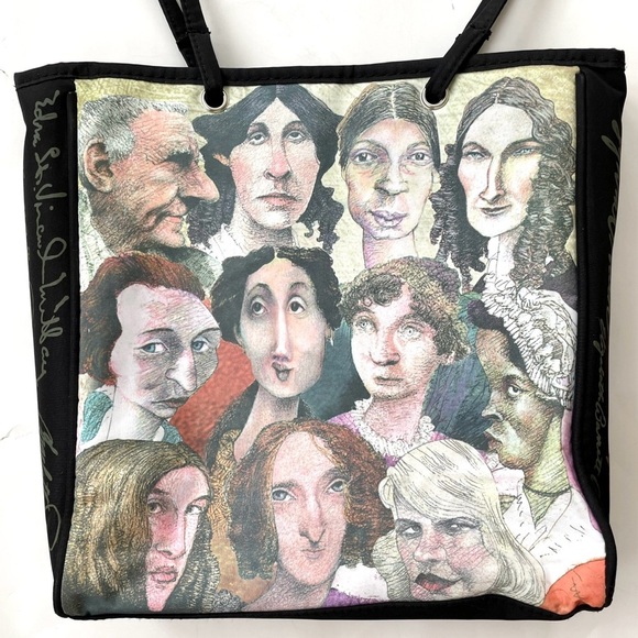 Literary Authors Art Tote Bag (Jane Austen, Woolf, Plath, Shelley, etc.), 11x12” - Picture 6 of 7